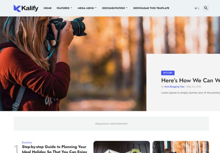Kalify Blogger Template